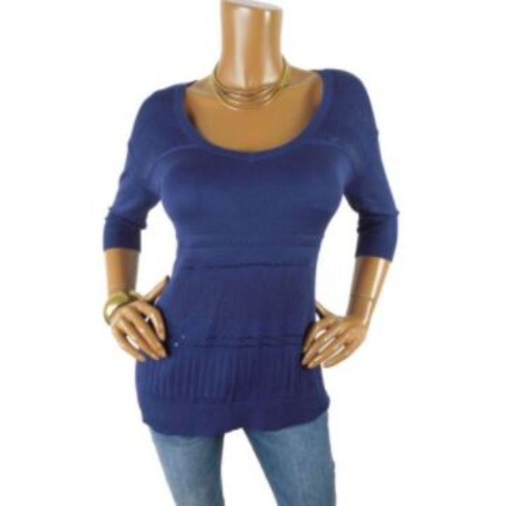 WHITE HOUSE BLACK MARKET S Blue Sweater - Picture 1 of 9
